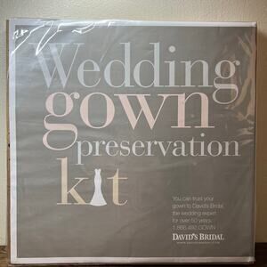 David's Bridal Wedding Gown Preservation Kit Dress Storage Bride Wedding Sealed